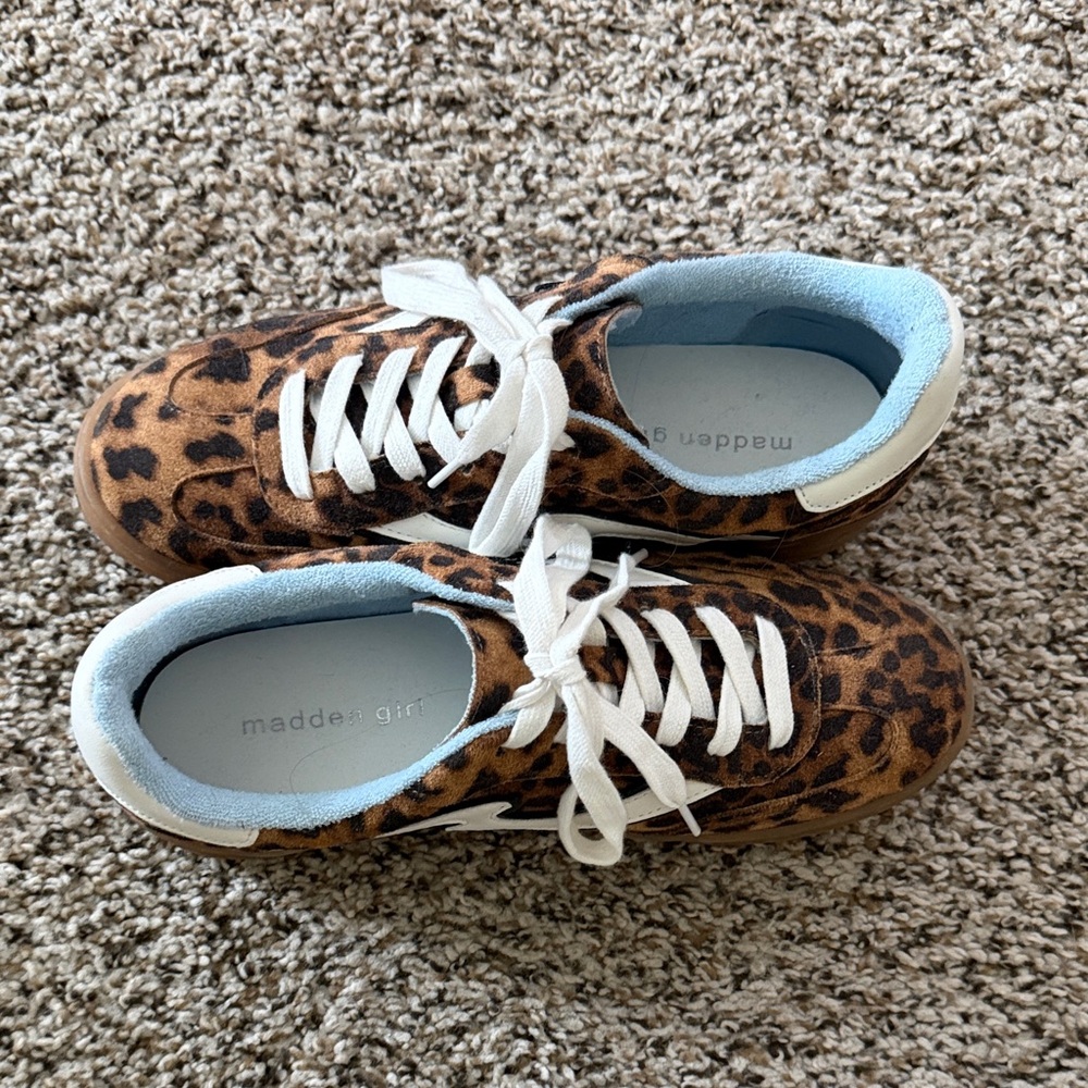 Madden Girl Brown Leopard Sneakers